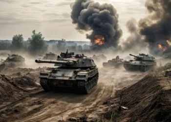 Leopard 2 se enfrenta a dos T-72 rusos en Ucrania