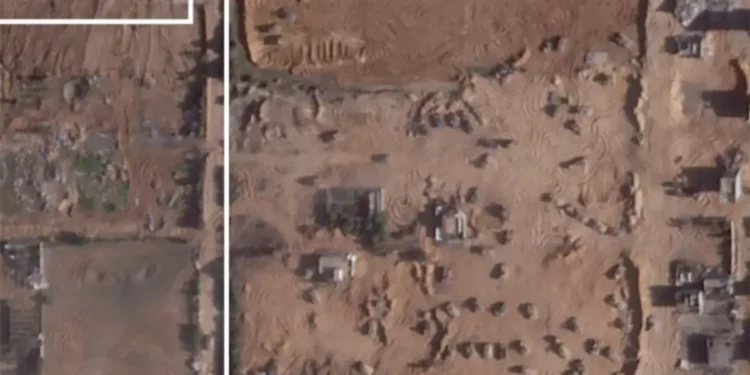 Imagen de satélite muestra las maniobras israelíes en Gaza