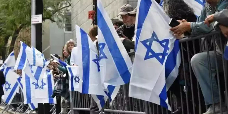 Manifestación pro-Israel cerca del edificio de la ONU