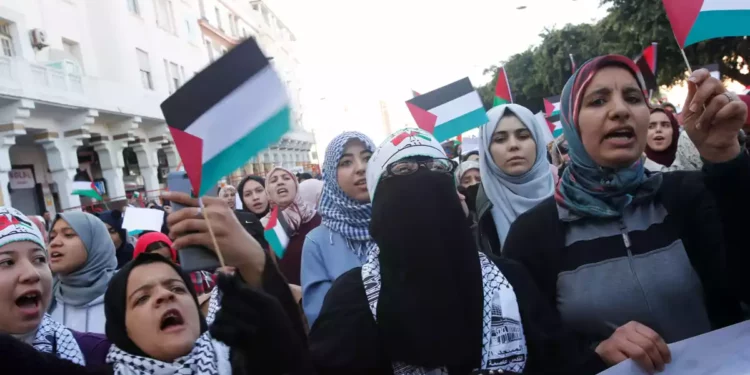 Manifestación anti-israelí en Marruecos: “Palestina resiste”