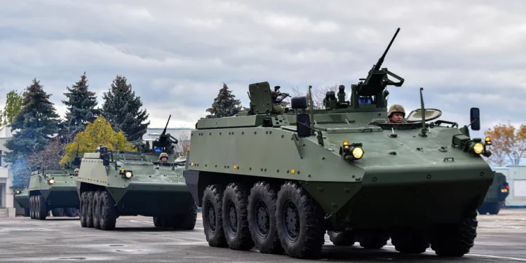 Moldavia recibe la última entrega de blindados Mowag Piranha IIIH