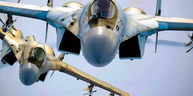 Su-30SM de Rusia contra barcos no tripulados en el mar Negro