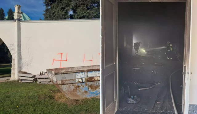 Incendian y pintan esvásticas en un cementerio judío de Viena