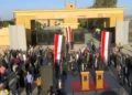 Ministros español y belga en rueda de prensa en paso de Rafah