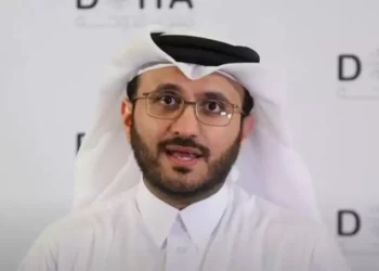 El portavoz del Ministerio de Asuntos Exteriores de Qatar, Majed Al-Ansari (captura de pantalla de vídeo)