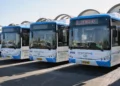 Nueva terminal israelí carga autobuses eléctricos sin cables