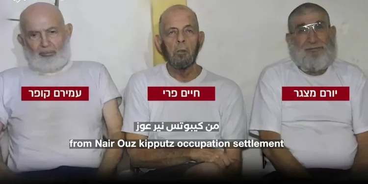 Hamás difunde vídeo propagandístico de 3 rehenes israelíes