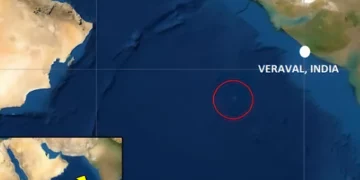 Un avión no tripulado alcanza un buque frente a la costa india