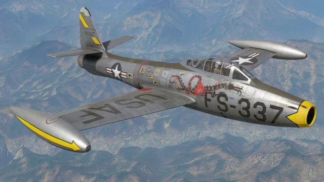 El F-84 Thunderjet destruyó el 60% de los objetivos enemigos