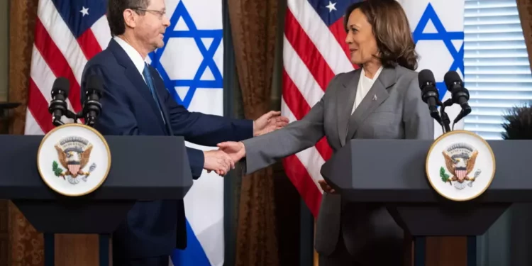 Presidente de Israel dialoga con vicepresidente Harris de EE. UU.