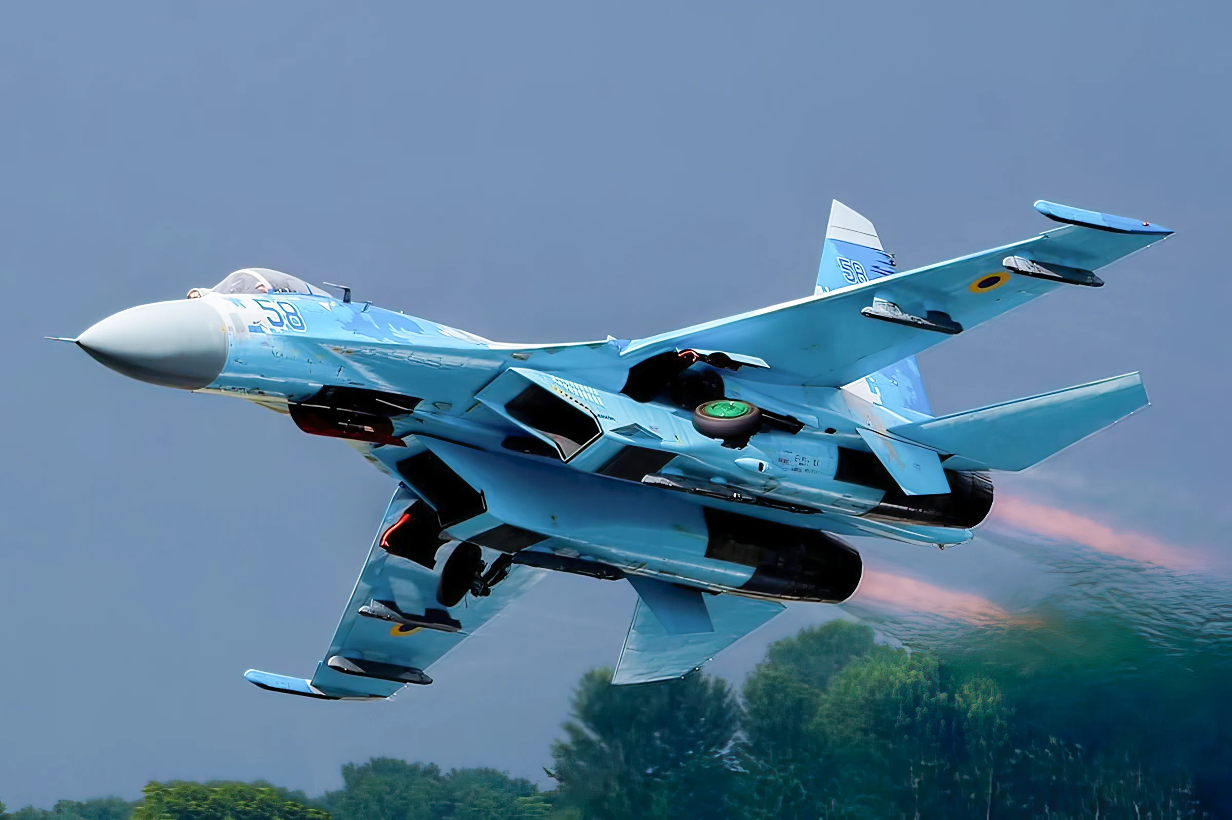 Russian Sukhoi Su-27 Flanker designed to shoot down F-15 fighters