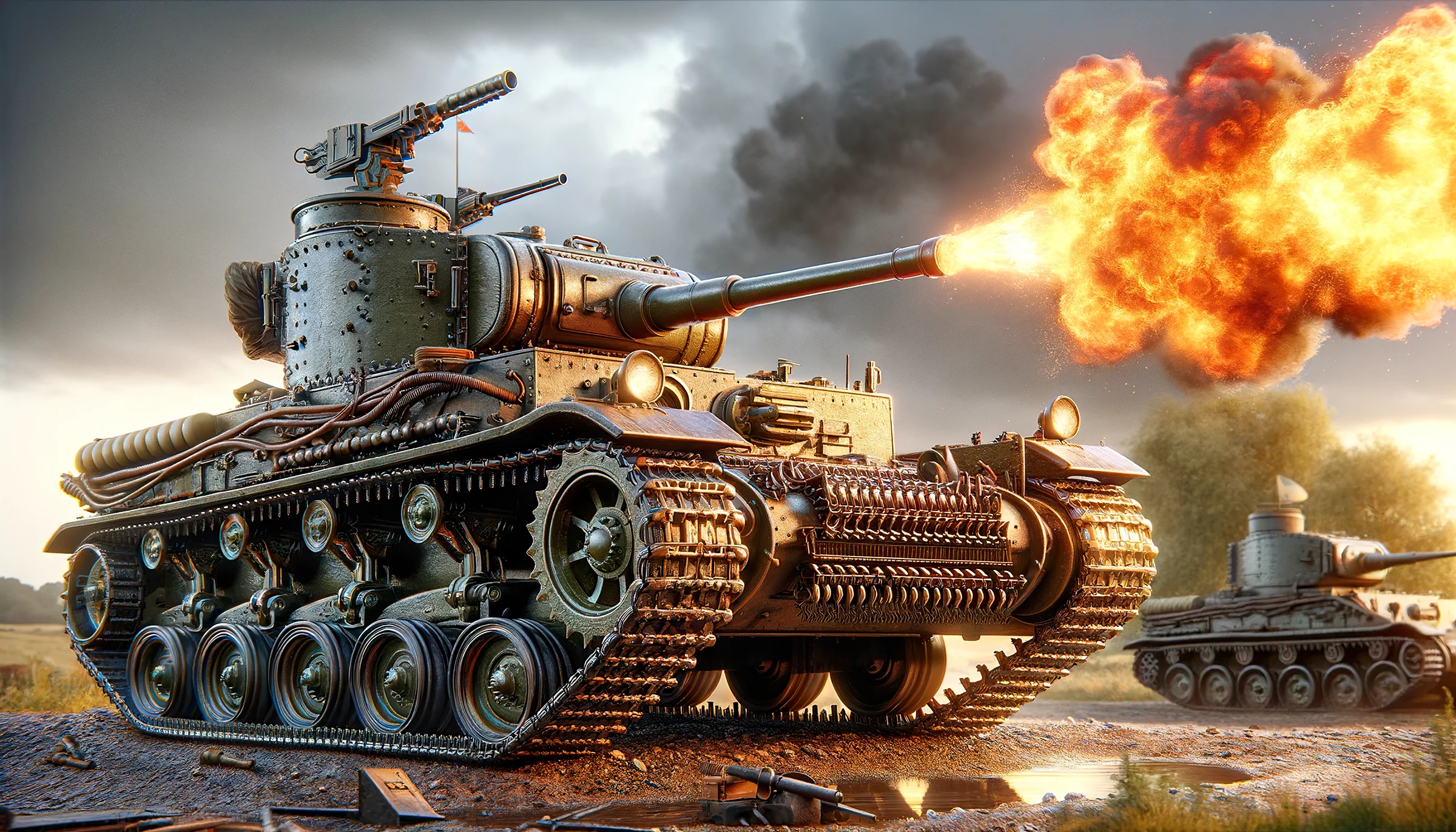 Representación del tanque Churchill “Cocodrilo” generada por IA con fines ilustrativos.