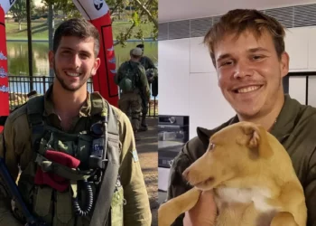 Dos soldados cuyas muertes en combate en Gaza se anunciaron el 12 de febrero de 2024: Sgto. de Primera Clase (res.) Alon Kleinman, de 21 años, de Tel Aviv (izq.) y Sgto. de Primera Clase Adi Eldor, de 21 años, de Haifa (cortesía)
