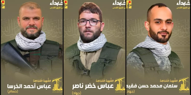 Ataques de Israel matan a tres terroristas de Hezbolá