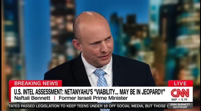 Ex primer ministro Bennett defiende la operación en Rafah en CNN