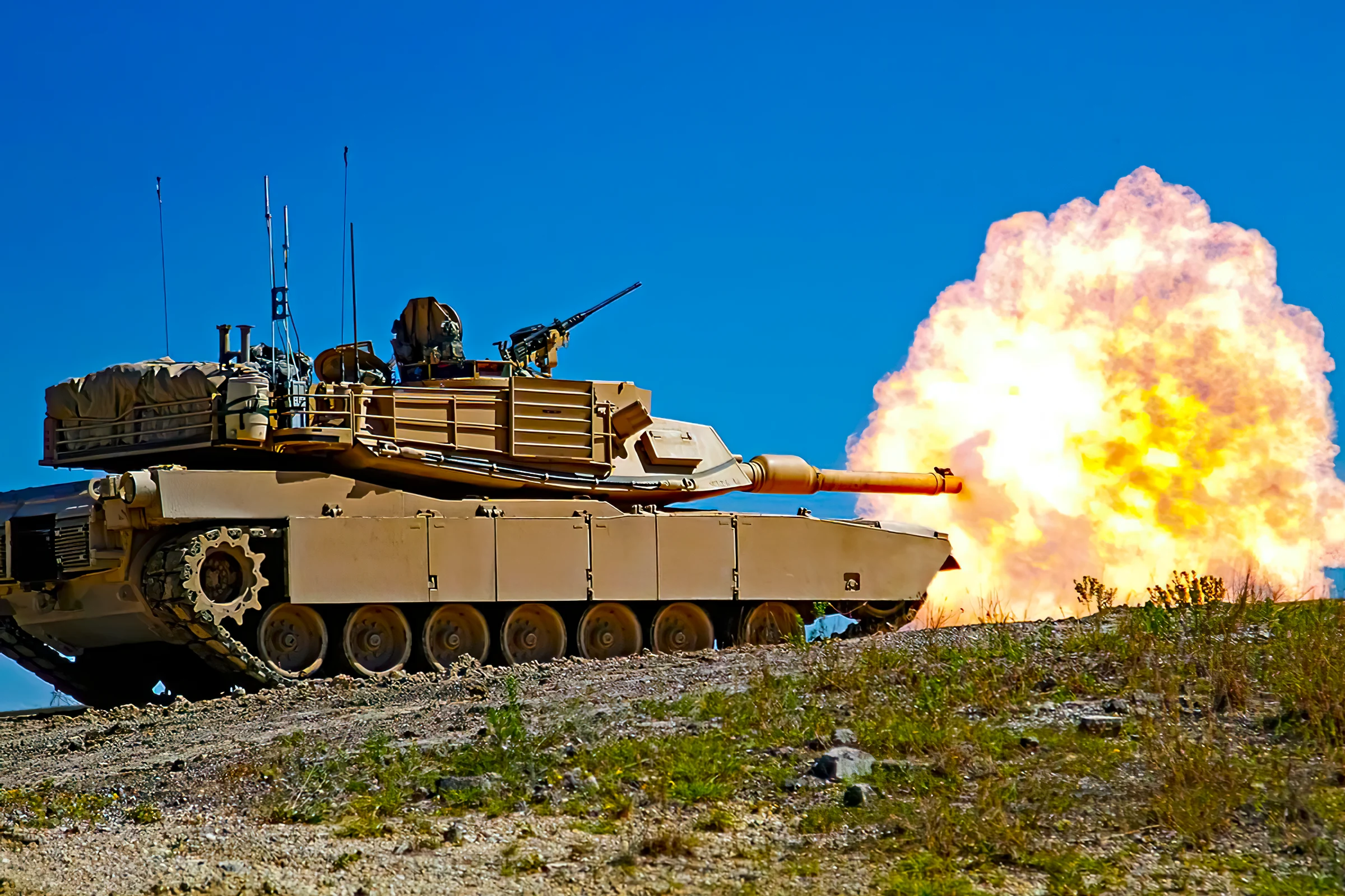 Tanques M1 Abrams de EE. UU.: 4 disparos en 75 segundos