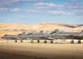 Aviones de combate F-35i se ven en la Base Aérea de Nevatim en el sur de Israel, en una foto sin fecha. (Fuerzas de Defensa de Israel)