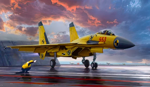 El caza chino J-15B aún no ha iniciado pruebas en portaaviones
