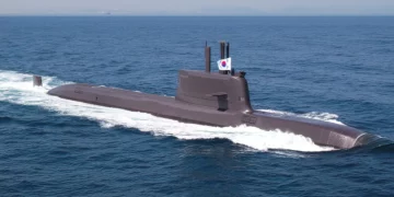 KSS-III (Submarino Coreano-III) Submarino clase Dosan Ahn Changho ROKS Shin Chae-ho (SS-086). (Foto de HD Hyundai Heavy Industries)