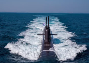 HD Hyundai presenta submarinos y buques de guerra en Ulsan