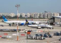File: A Ryanair plane at Ben Gurion International Airport, outside of Tel Aviv. March 2, 2021.
(Yossi Aloni/Flash90)