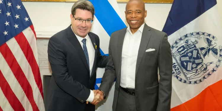 Alcalde de Nueva York da la bienvenida al nuevo cónsul general de Israel