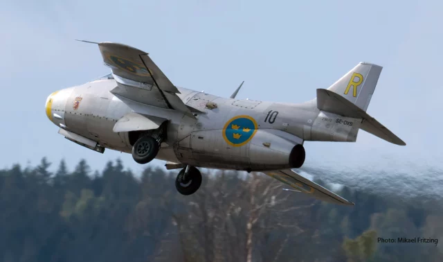 El caza Saab 29 Flying Barrel tenía una sola misión