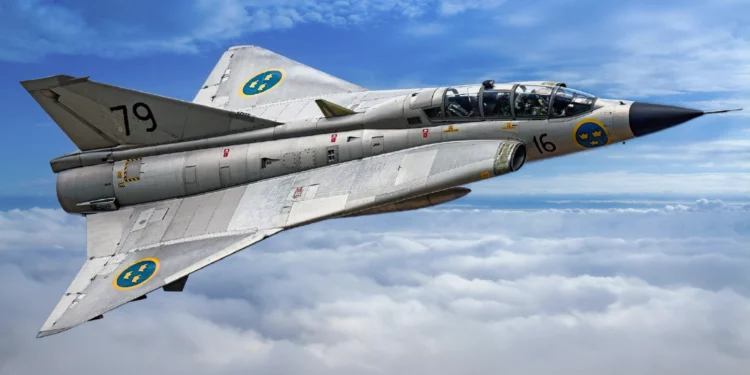 El caza Saab 35 Draken fue construido paraRusia en la mira