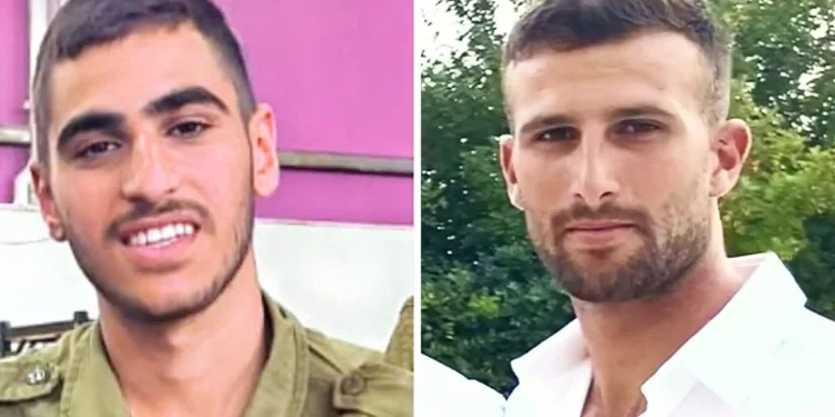Sgt. First Class (res.) Adar Gavriel, left, and Sgt. Yonatan Elias, killed during fighting in Gaza on May 30, 2024. (Israel Defense Forces)