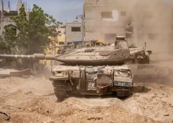 An FDI tank operating in the Gaza Strip, in an image released on May 31, 2024. (Israel Defense Forces)
