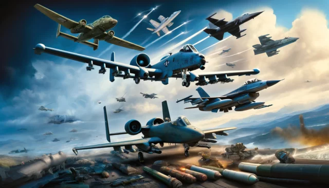 Los 5 mejores aviones militares para apoyo aéreo cercano