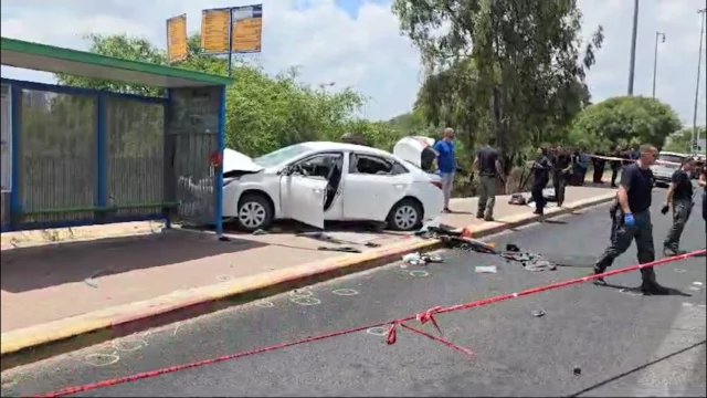 Ataque palestino de atropello: Cuatro heridos