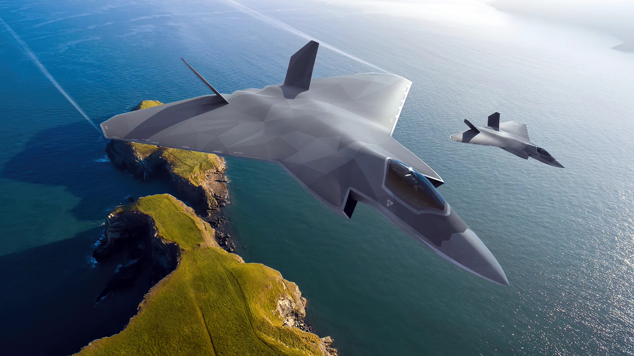 Presentan nuevo concepto del caza Tempest en Farnborough