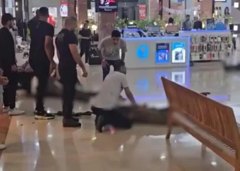 Screenshot of a video showing the aftermath of a terror stabbing at a mall in Karmiel, July 3, 2024 (Used in accordance with Clause 27a of the Copyright Law)