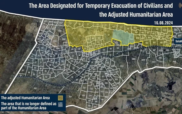 Israel reduce límites de zona humanitaria y ordena evacuaciones en Khan Younis