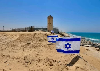 Vista del Corredor Filadelfia entre el sur de la Franja de Gaza y Egipto, el 15 de julio de 2024. (Oren Cohen/Flash90)