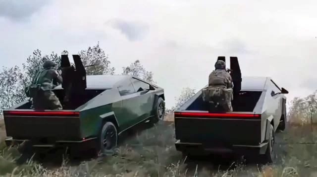 Tesla Cybertruck armados en combate: “Cyberbestia” en Ucrania