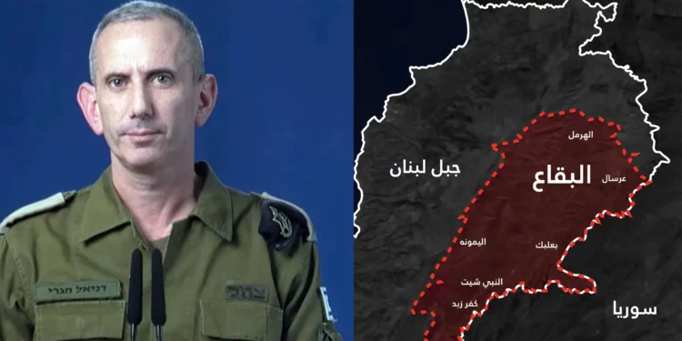 Israel a civiles en el valle de Beqaa: Tienes dos horas para evacuar