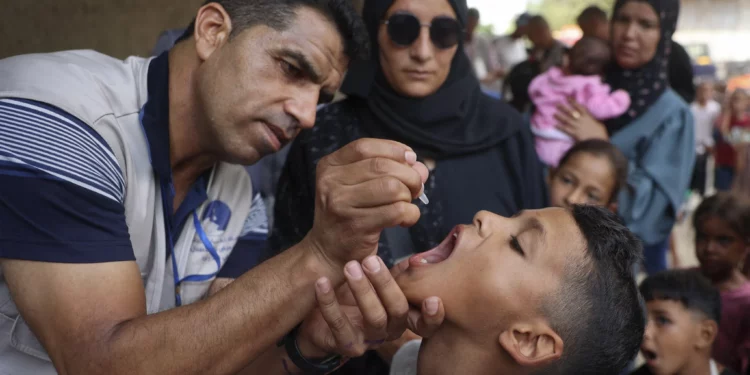 OMS supera meta de vacunación contra la polio en Gaza