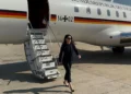 La ministra alemana de Asuntos Exteriores, Annalena Baerbock, llega a Beirut el 23 de octubre de 2024. (Jörg Blank/dpa vía Reuters Connect)