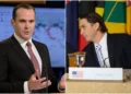 El coordinador para Oriente Medio del Consejo de Seguridad Nacional de Estados Unidos, Brett McGurk (izq.), y el entonces enviado de energía del Departamento de Estado, Amos Hochstein, en 2022. (AP/collage)