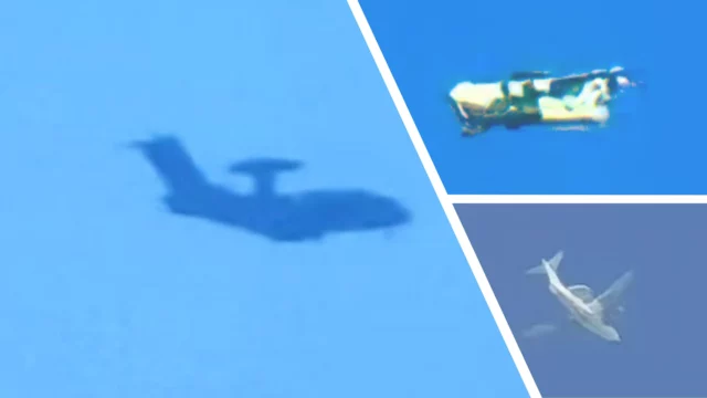 Se filtran imágenes del avión chino KJ-3000 AEW en pleno vuelo