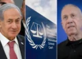 El primer ministro israelí, Benjamin Netanyahu (izquierda), en la Knesset, el 11 de noviembre de 2024. (Yonatan Sindel/Flash90); Vista exterior de la Corte Penal Internacional, o CPI, en La Haya, Países Bajos, el 30 de abril de 2024. (AP/Peter Dejong); El entonces ministro de Defensa, Yoav Gallant, habla durante una conferencia de prensa en la sede militar de Kirya en Tel Aviv, el 5 de noviembre de 2024. (Miriam Alster/Flash90)