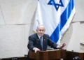 El primer ministro, Benjamin Netanyahu, se dirige a la Knesset el 23 de diciembre de 2024. (Chaim Goldberg/Flash90)