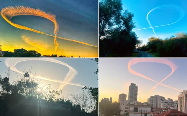 Estelas en el cielo de Israel generan especulaciones