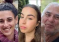 De izquierda a derecha: Arbel Yehoud, de 29 años, Agam Berger, de 19, y Gadi Moshe Mozes, de 80, son los rehenes que serán liberados el 30 de enero de 2025 (Cortesía)