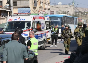 Escena de un tiroteo terrorista mortal en la aldea de al-Funduq, en Judea y Samaria, el 6 de enero de 2025. (GIL COHEN-MAGEN / AFP)