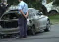 Un automóvil está pintado con el insulto “A la mierda con los judíos” en Dover Heights, Sydney, Australia, el 17 de enero de 2025 (captura de pantalla de Sky News; utilizada de acuerdo con la Cláusula 27a de la Ley de Derechos de Autor)