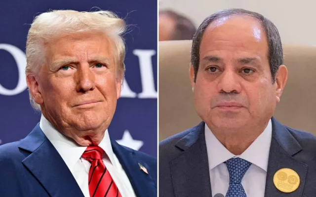 Donald Trump habla con el presidente Sissi de Egipto