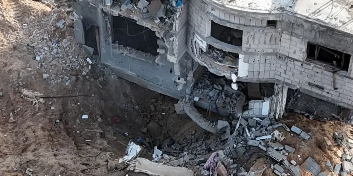 Edificio-atacado-por-las-FDI-1140x570